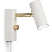 BELID Cato wandlamp Matwit-glanzend messing