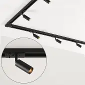 LumenXL Modern 1-fase railsysteem 3 meter met smalle G9 Rayn spots