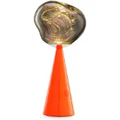 Tom Dixon LED tafellamp op batterijen Melt fluoro/rood Hoogte 29 cm IP44 Melt, dimbaar, rood, Woon-/ Eetkamer, Kunststof, Design