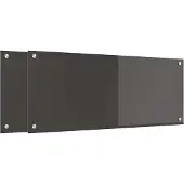 vidaXL Keukenachterwand 2 st Donkergrijs 100 x 40 cm gehard glas