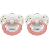Nuk Classic | siliconen fopspenen | 2st. set | 0-6 maanden