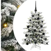 vidaXL Kunstmatige Hinged Kerstboom Wit 120 cm PE en PVC