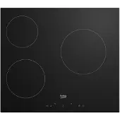 Beko HIC63400, zwart, inbouwmodel, 60 cm, inductiekookplaat met zones, keramisch, 3 zones