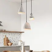 LumenXL 3-lichts Wabi Sabi hanglamp Riva in cementlook