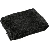 J-Line Blanket chenille polyester black
