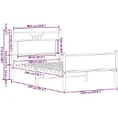 vidaXL Bedframe zonder matras hout sonoma eikenkleurig 100x200 cm