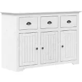 vidaXL Dressoir BODO 115,5x44x80 cm massief grenenhout wit