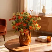 Maxifleur Kunstplanten Kunstboeket Caroline Monaco inclusief Twist & Tube Vaas 55 cm