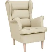 vidaXL Fauteuil 74x84x100 cm stof crèmekleurig