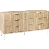 Beliani ROYALLA - Ladekast met 6 lades - Lichtbruin - MDF