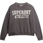 Superdry Sweatshirt antraciet / wit