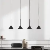 TK Lighting Hanglamp Cono, dimbaar, zwart, Woon-/ Eetkamer, metaal, Modern, hanglamp