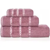 Detexpol Luxe Katoenen Handdoek GINO Roze 30x50 cm - Hoge Kwaliteit