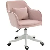 Vinsetto massage bureaustoel - polyester - 55x70x86cm - roze