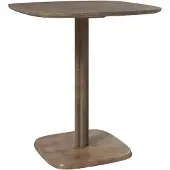 HOMCOM Eettafel - Rubberhout - 70x70x75cm - Bruin