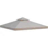 Outsunny Vervangingsdak-Polyester-300L x 300B m-Beige