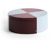 HAY Tin Container Round opbergblik Burgundy-ice blue