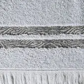 Eurofirany Zilveren Badstof Handdoek 50x90 cm - Zacht en Absorberend