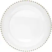 Altom Design Onderzetter Parels 33cm Wit Kunststof
