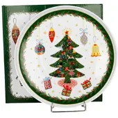 Duo Keramiek Dinerbord 25,5 cm Rond Kerstboom Thema
