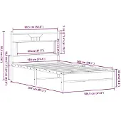 vidaXL Bedframe zonder matras hout gerookt eikenkleurig 100x200 cm