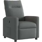 vidaXL Relaxfauteuil Donkergrijze Stof