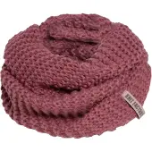 Knit Factory Alex Gebreide Colsjaal - Ronde Sjaal - Grof gebreid - Warme Wintersjaal - Nekwarmer - Wollen Sjaal - Rode colsjaal - Dames sjaal - Heren sjaal - Unisex - Stone Red - One Size