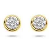 The Jewelry Collection oorknoppen zirkonia 14K geelgoud 4000750