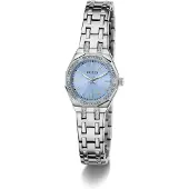 GUESS Analoog horloge 'PIXIE' lichtblauw / zilver