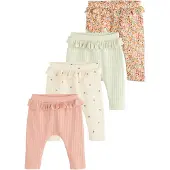 Next Leggings crème / pastelgroen / donkeroranje / oudroze