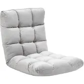 HOMCOM Vloerstoel - Polyester - 71x55x53cm - Lichtgrijs