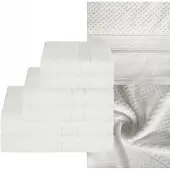 Eurofirany Luxe Badhanddoeken Set 6 Stuks 500gsm Katoen Wit