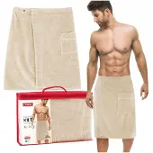 Zwoltex Sauna Kilt Heren Beige 400g Katoen Egyptisch 60x171cm