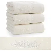 Eurofirany Zachte Katoenen Handdoek 50x90cm Crème - Perfect Cadeau