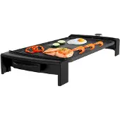 Cecotec Tasty&Grill 2500 RockWater MixGrill, zwart, aluminium, met draaiknoppen, 450 x 250 mm, 2 zones, 4 poten