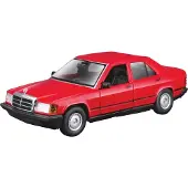 Bburago 1:24 Mercedes-Benz 190E Rood Metal Modelauto