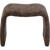 J-Line Stool n shape textile dark brown