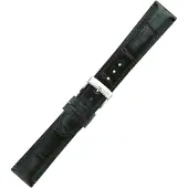 Morellato Horlogeband - Leer Zwart/Groen 20mm