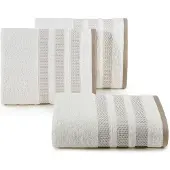 Eurofirany Crème handdoek 50x90 cm met decoratieve rand