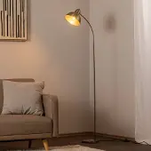 Opviq Vloerlamp Varzan, messing / goud, Woon-/ Eetkamer, metaal, vloerlamp