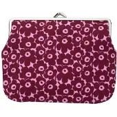 Marimekko Pikkuinen Unikko Puolikas Kukkaro portemonnee bordeaux