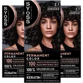 Syoss 3x Permanent Coloration 2-1 Zwartbruin