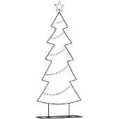 vidaXL Metalen kerstboom Zwart 150 cm Staal