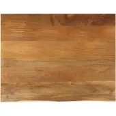 vidaXL Tafelblad met natuurlijke rand 100x80x2,5 cm massief mangohout
