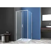 Badstuber Rano douchecabine met vouwdeur 80x80cm chroom