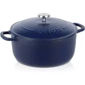 Orion Gietijzeren Emaille Braadpan met Deksel 26 cm, 5.2L