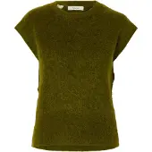 Selected Mohairmix Gebreid Gilet Dames Groen S