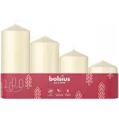 Bolsius Stompkaars Crème 10 Uur D 5 H 12 Cm 4 Stuks