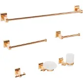 Beliani TALARA - 6-delige badkamer hardware set - Goud - Aluminium