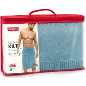 Zwoltex Heren Saunakilt - Egyptisch Katoen - Blauw 70x171cm
